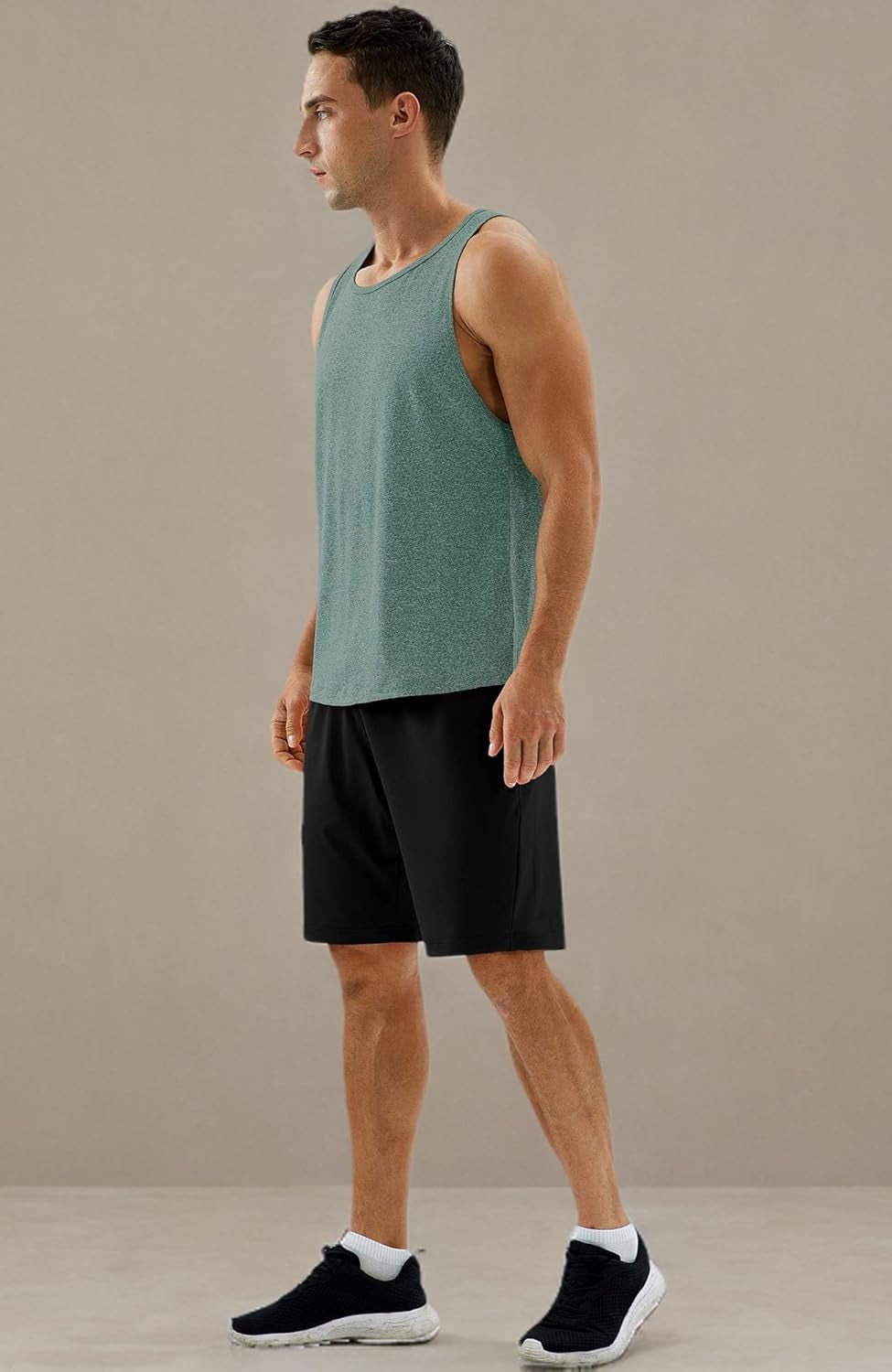 Men'S Racerback Athletic Muscle Tank Tops for Gym Workout Running Exercise