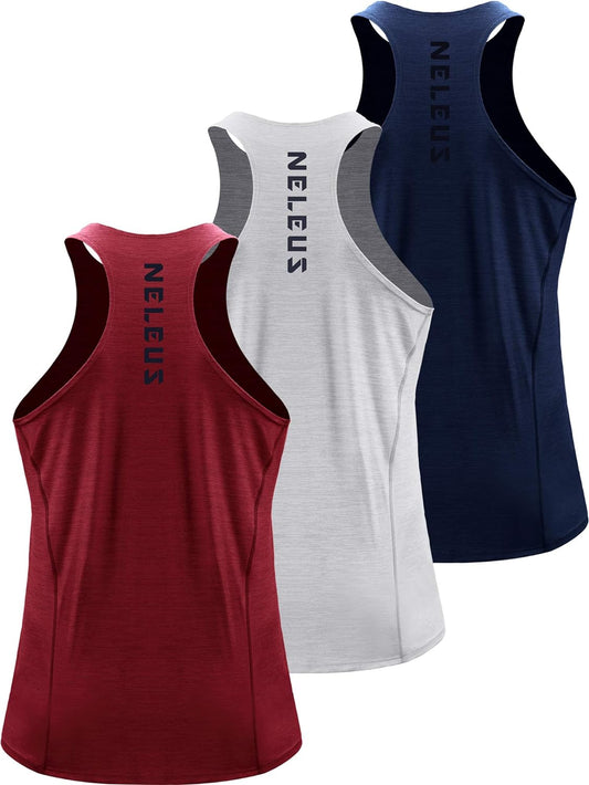 Men'S 3 Pack Running Tank Top Dry Fit Y-Back Athletic Workout Tank Tops