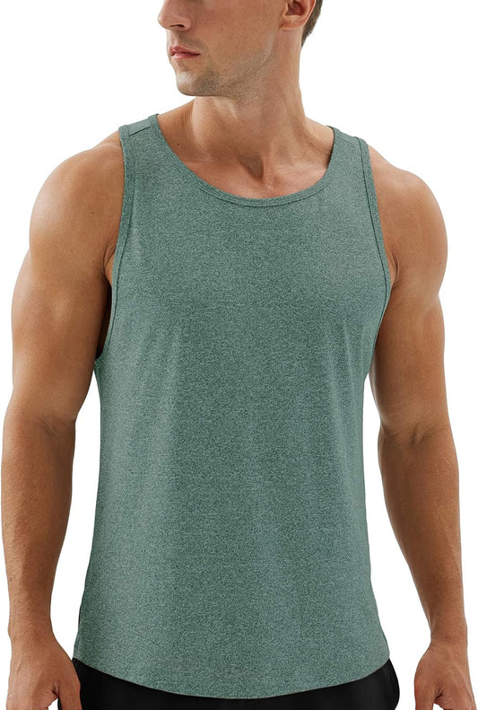 Men'S Racerback Athletic Muscle Tank Tops for Gym Workout Running Exercise