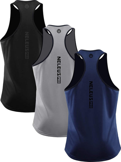 Men'S 3 Pack Running Tank Top Dry Fit Y-Back Athletic Workout Tank Tops